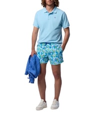 NORTH SAILS COLLAR STRIPED Polo de manga corta de algod&oacute;n azul suave - camisa polo - 5