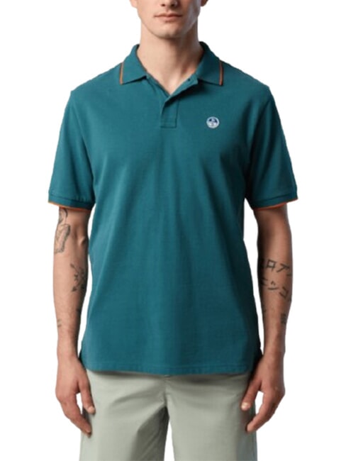 COLLAR STRIPED Polo de manga corta de algod&oacute;n mediterr&aacute;neo - camisa polo