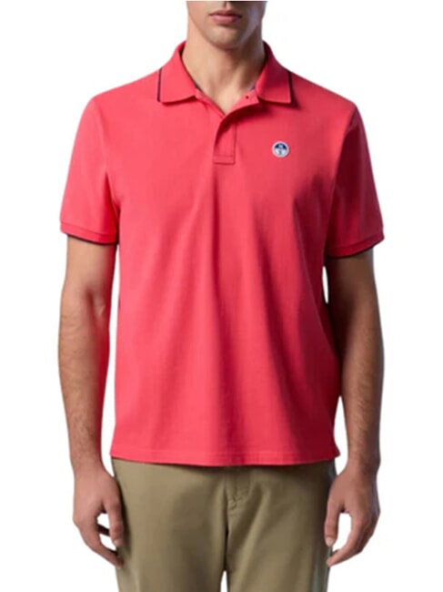 COLLAR STRIPED Polo de manga corta de algod&oacute;n geranio - camisa polo