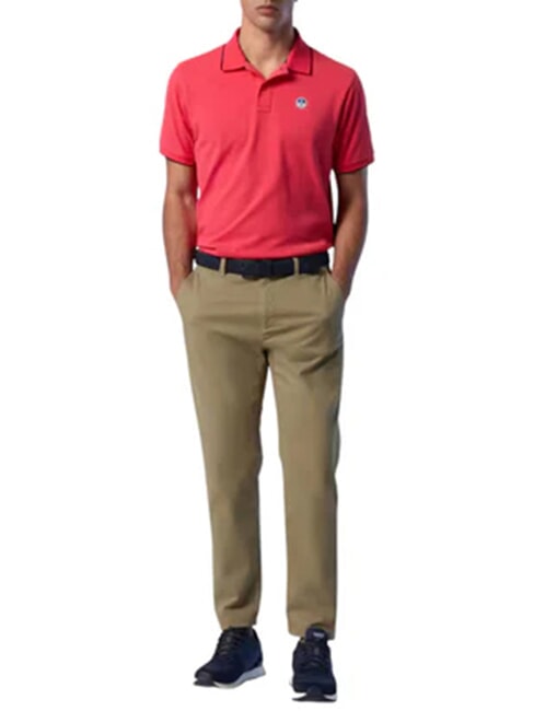 COLLAR STRIPED Polo de manga corta de algod&oacute;n geranio - camisa polo