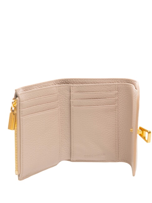 MAGIE Cartera mediana de piel martillada rosetas - Carteras Mujer