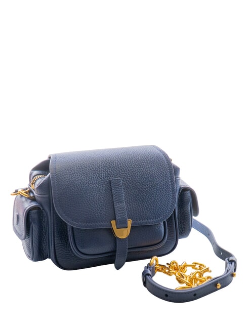 CAMPUS  Mini bolso de hombro, en piel azul real - Bolsos Mujer