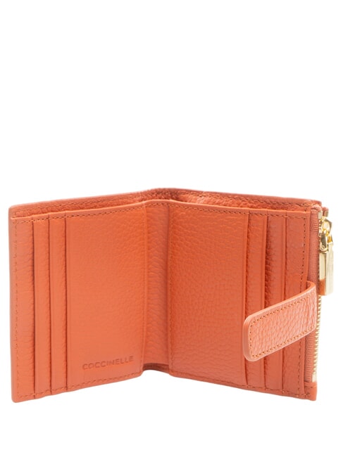 METALLIC SOFT Cartera mini de piel rojo granadina - Carteras Mujer