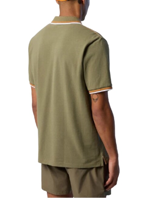 CORE Polo de algod&oacute;n de manga corta verde oscuro - camisa polo