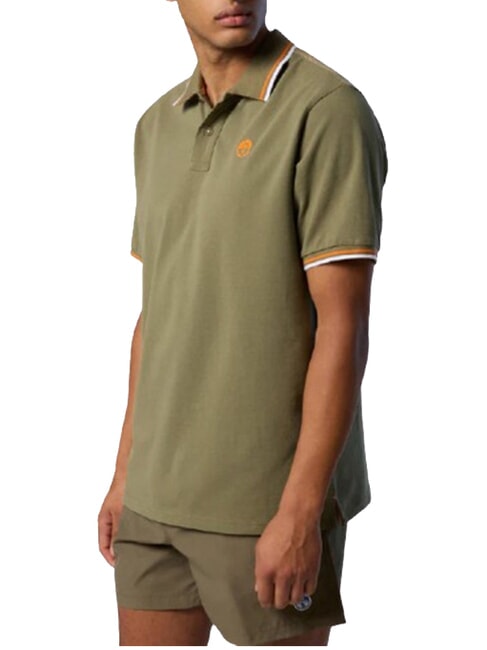 CORE Polo de algod&oacute;n de manga corta verde oscuro - camisa polo