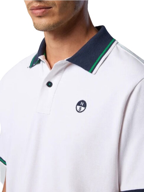 CORE Polo de algod&oacute;n de manga corta blanco - camisa polo