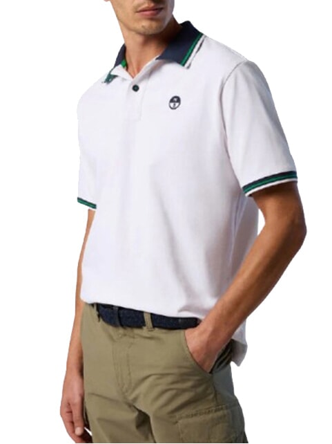 CORE Polo de algod&oacute;n de manga corta blanco - camisa polo