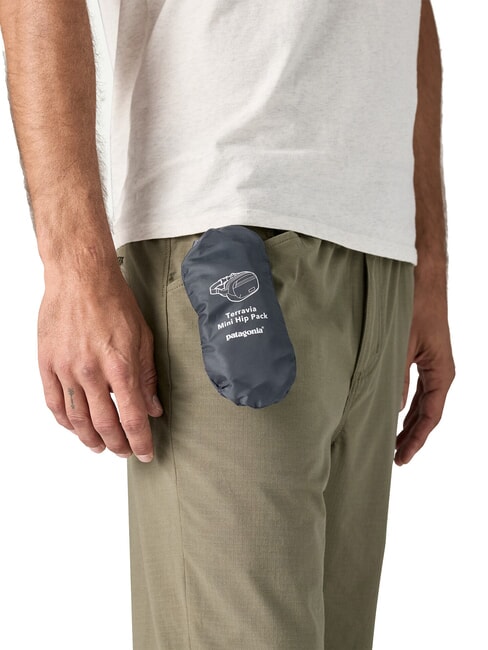 TERRAVIA MINI Peque&ntilde;a bolsa plegable patchwork: verde eucalipto - Ri&ntilde;oneras