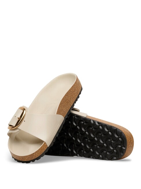 MADRID BIG BUCKLE sandalias de cuero ostra brillante - Zapatos Mujer