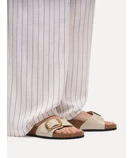 BIRKENSTOCK MADRID BIG BUCKLE sandalias de cuero ostra brillante - Zapatos Mujer - 5