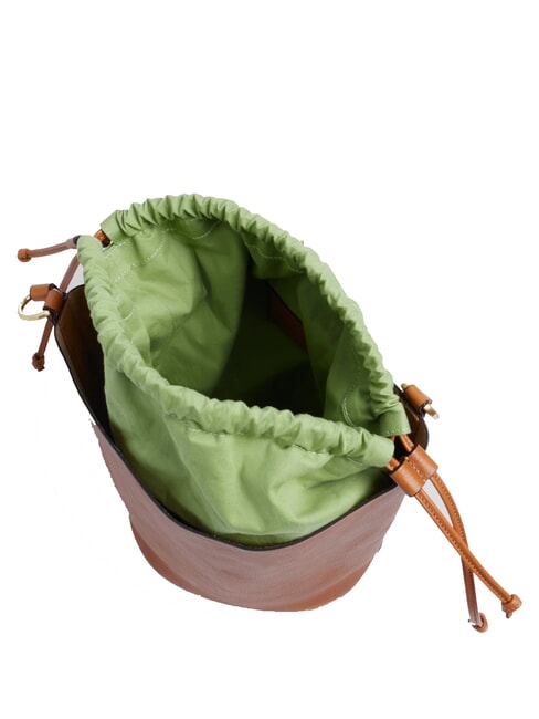 LUCE Bolso de cubo de cuero BROWN - Bolsos Mujer