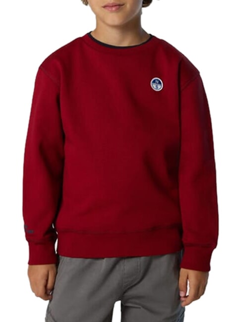 CORE Sudadera unisex de algod&oacute;n org&aacute;nico dalia roja - Su&eacute;teres para ni&ntilde;os