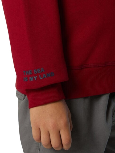 CORE Sudadera unisex de algod&oacute;n org&aacute;nico dalia roja - Su&eacute;teres para ni&ntilde;os