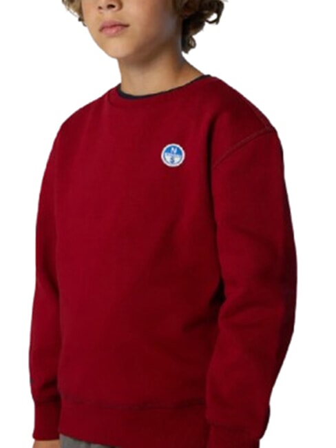 CORE Sudadera unisex de algod&oacute;n org&aacute;nico dalia roja - Su&eacute;teres para ni&ntilde;os