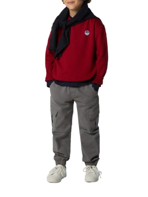 CORE Sudadera unisex de algod&oacute;n org&aacute;nico dalia roja - Su&eacute;teres para ni&ntilde;os