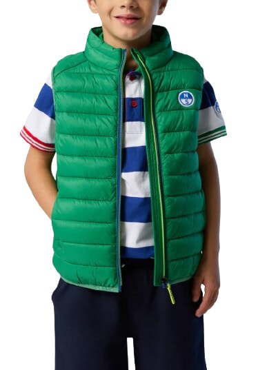 EXPLORER Chaqueta de plumas unisex sin mangas abeja verde - Chaquetas de beb&eacute;