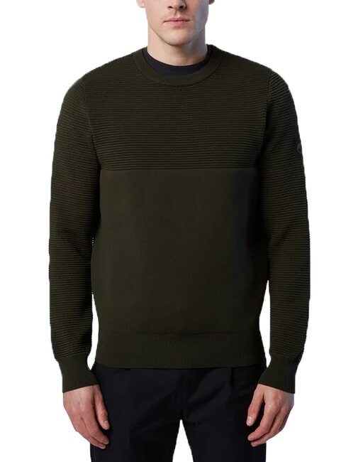 KNITTED Su&eacute;ter de cuello redondo verde bosque - Su&eacute;teres de los hombres