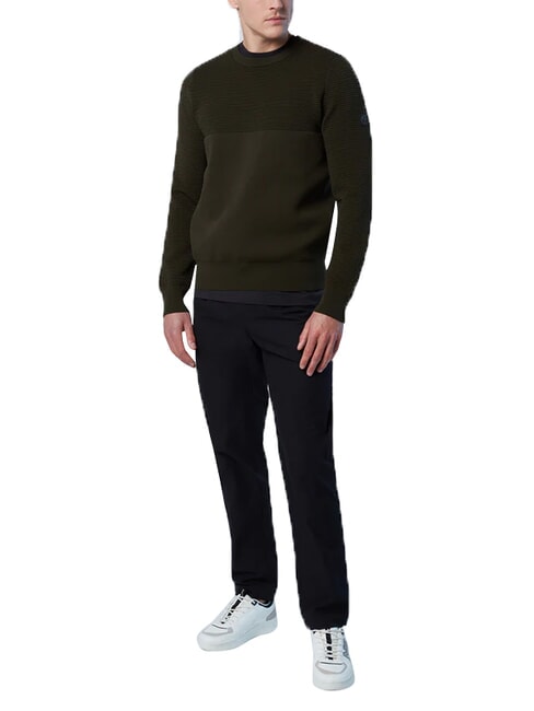 KNITTED Su&eacute;ter de cuello redondo verde bosque - Su&eacute;teres de los hombres