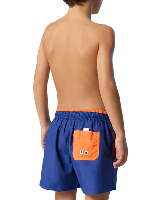 BASIC Calzoncillos tipo b&oacute;xer de playa estilo voleibol azul el&eacute;ctrico - Trajes de ba&ntilde;o para ni&ntilde;os