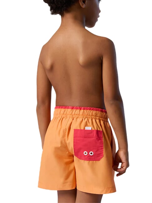BASIC Calzoncillos tipo b&oacute;xer de playa estilo voleibol naranja claro - Trajes de ba&ntilde;o para ni&ntilde;os