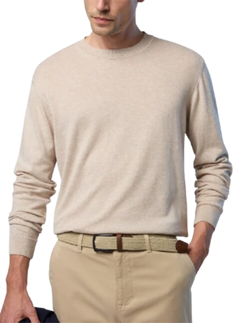 CORE Camisa 100% algod&oacute;n beige jaspeado - Su&eacute;teres de los hombres