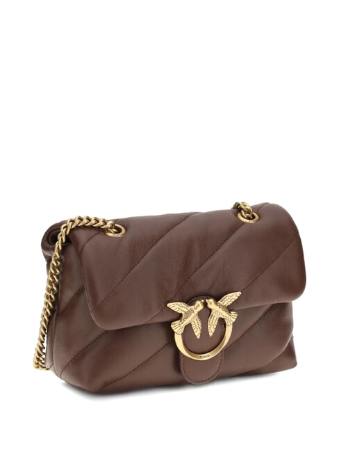 MINI LOVE BAG Bolsa de napa vino borgo&ntilde;a-oro antiguo - Bolsos Mujer