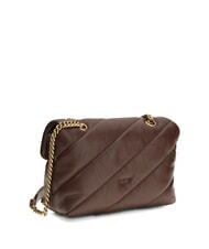 PINKO MINI LOVE BAG Bolsa de napa vino borgo&ntilde;a-oro antiguo - Bolsos Mujer - 3