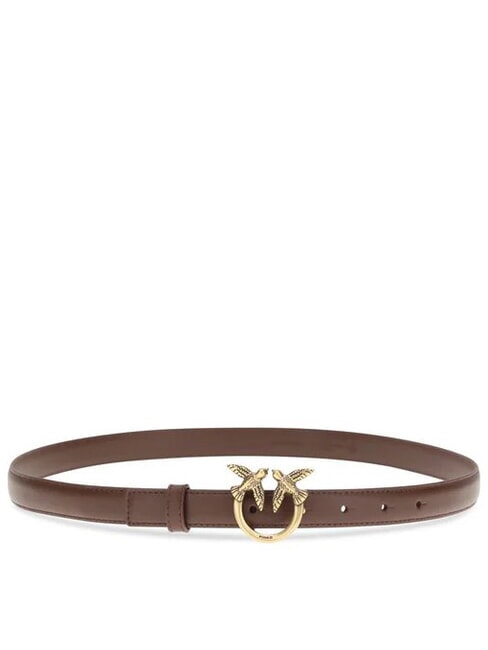 LOVE BERRY Cintur&oacute;n de cuero vino borgo&ntilde;a-oro antiguo - Cinturones