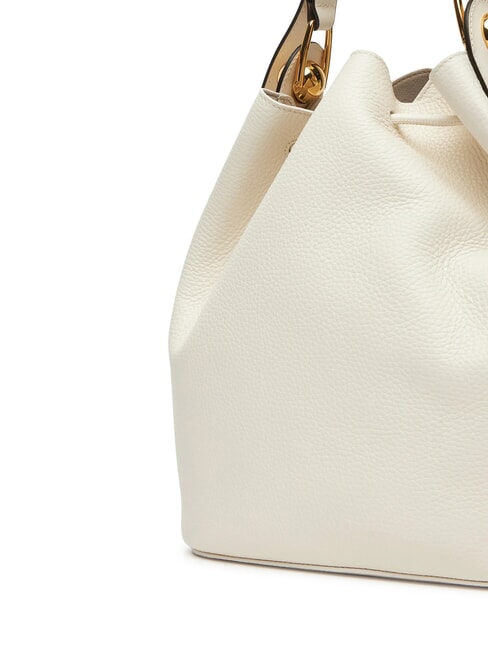 CAMPIONARIO - SFERA Bolso de cubo de cuero CREMA - Bolsos Mujer