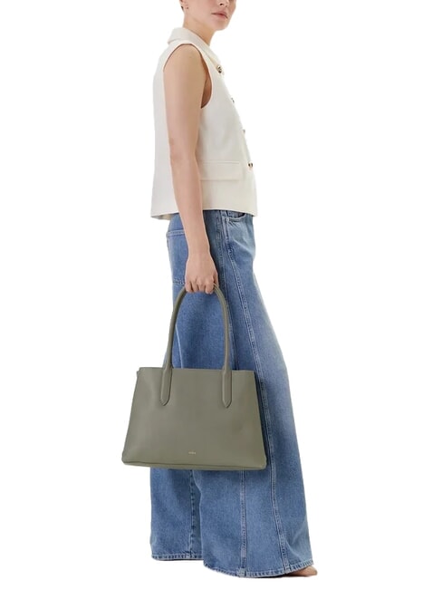 CAMPIONARIO - MERIDIANA Bolso de hombro, piel agave b+gris int. - Bolsos Mujer