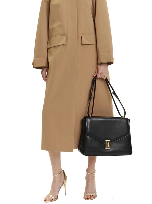 MERIDIANA  Bolso de cuero negro - Bolsos Mujer