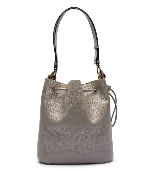 CAMPIONARIO - SFERA Bolso de cubo de cuero estuco gris - Bolsos Mujer