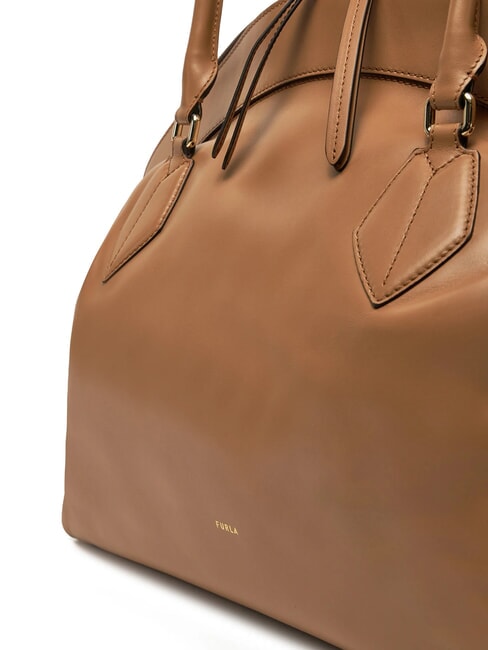 ERICA Bolso grande de piel brandy - Bolsos Mujer