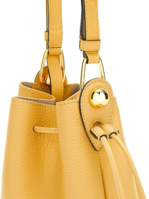 CAMPIONARIO - SFERA  Mini bolso de cuero tipo cubo crema - Bolsos Mujer