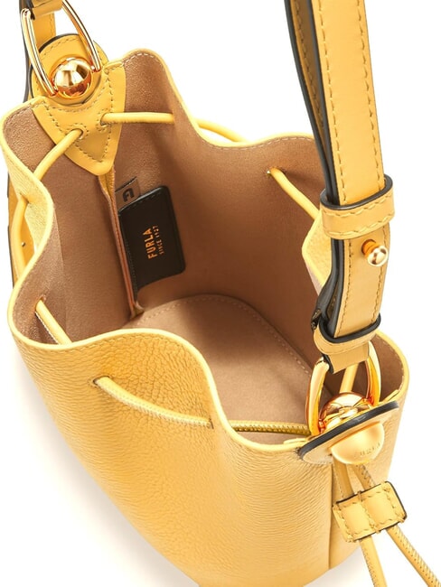 CAMPIONARIO - SFERA  Mini bolso de cuero tipo cubo crema - Bolsos Mujer