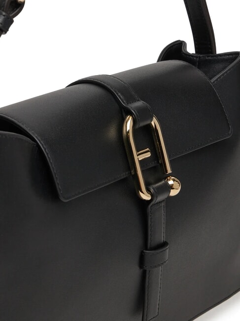 NUVOLA  Bolso de piel semirr&iacute;gido negro - Bolsos Mujer