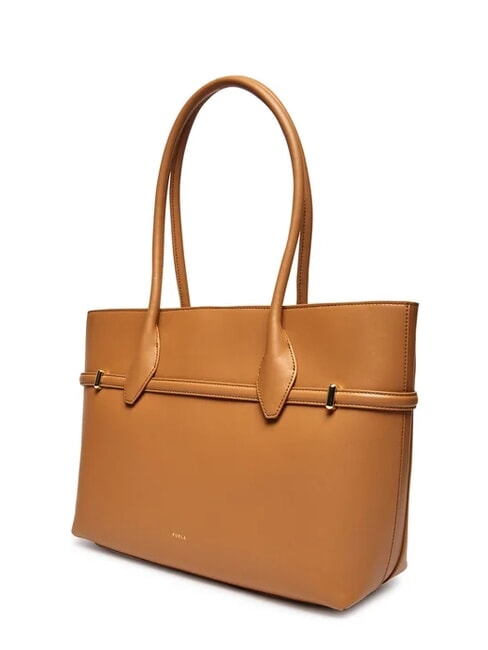 GOCCIA  Bolso de compras de cuero brandy - Bolsos Mujer
