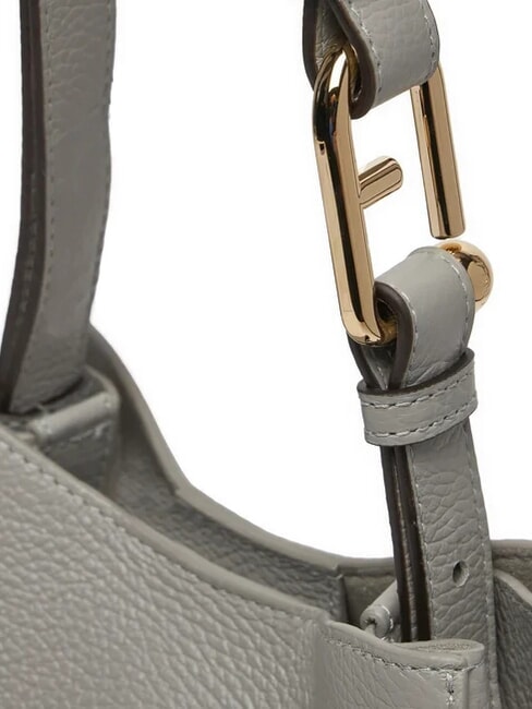 NUVOLA  Mini bolso de cuero ceniza - Bolsos Mujer