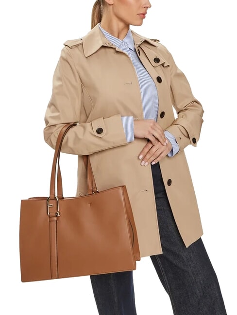 CAMPIONARIO - NUVOLA  Bolso de hombro de piel brandy - Bolsos Mujer