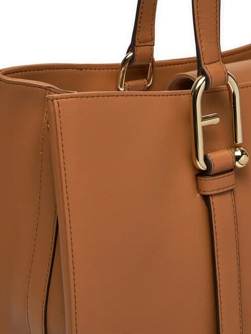 NUVOLA  Bolso de hombro de piel brandy - Bolsos Mujer