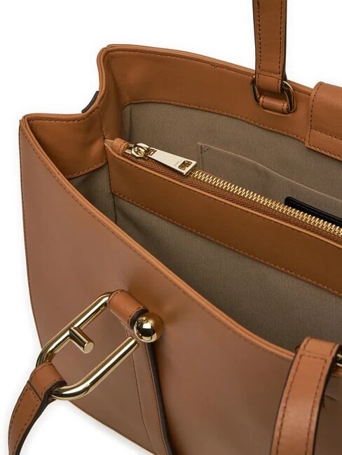 CAMPIONARIO - NUVOLA  Bolso de hombro de piel brandy - Bolsos Mujer