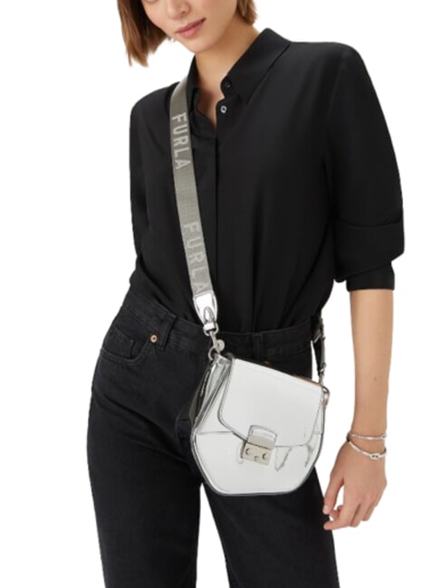 CAMPIONARIO - METROPOLIS  Bolso de hombro color plata + plata claro - Bolsos Mujer