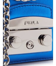 FURLA METROPOLIS  Micro Bag de doble portabilidad azul cobalto - Bolsos Mujer - 4