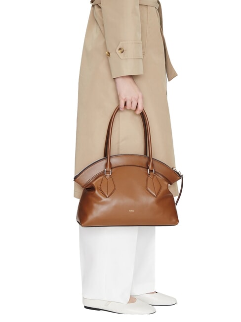 CAMPIONARIO - ERICA  Bolso de piel, fabricado en Italia brandy - Bolsos Mujer