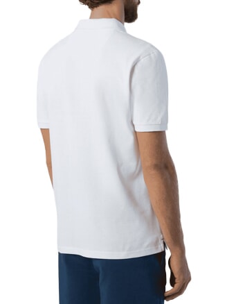 BASIC Polo de manga corta de algod&oacute;n blanco - camisa polo