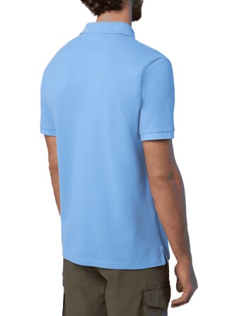 BASIC Polo de manga corta de algod&oacute;n azul claro - camisa polo