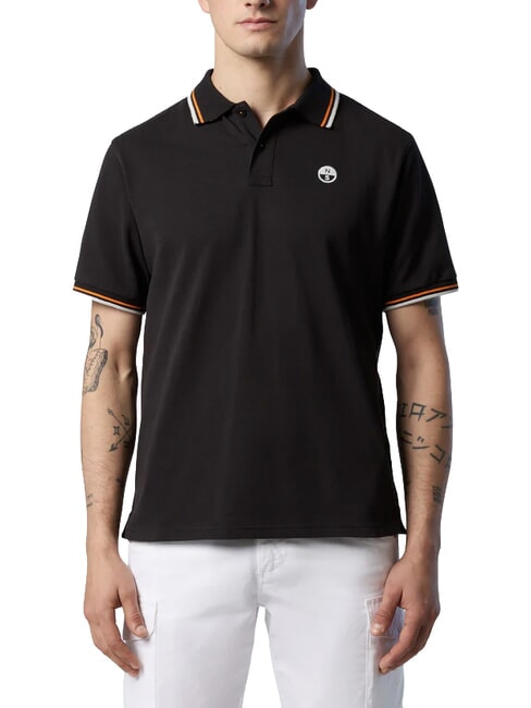 CORE Polo de algod&oacute;n de manga corta negro - camisa polo