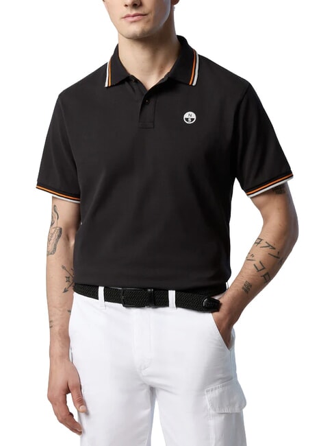 CORE Polo de algod&oacute;n de manga corta negro - camisa polo