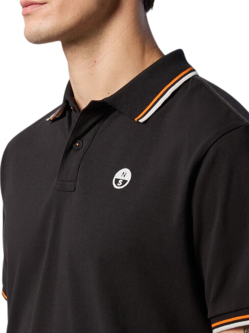 CORE Polo de algod&oacute;n de manga corta negro - camisa polo