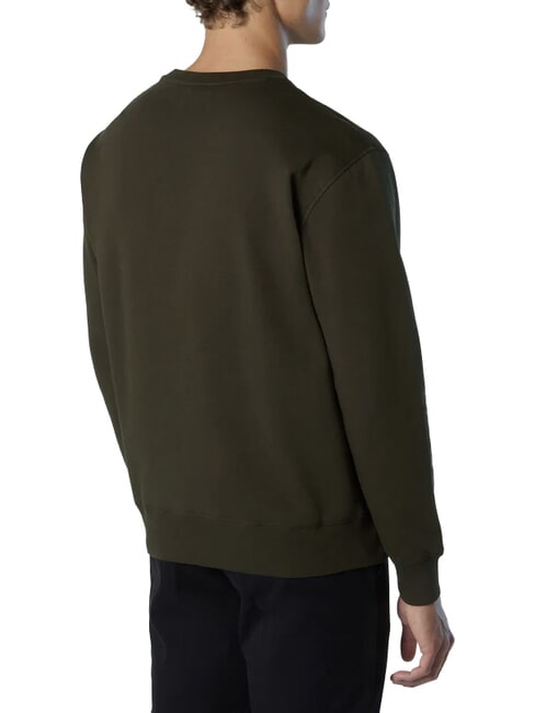 ROUND LOGO Sudadera de algod&oacute;n con cuello redondo noche del bosque - Sudaderas